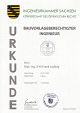 Urkunde Bauvorlageberechtigter Ingenieur